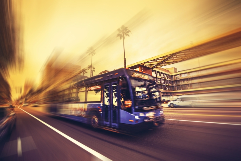 Santa Monica bus blurred