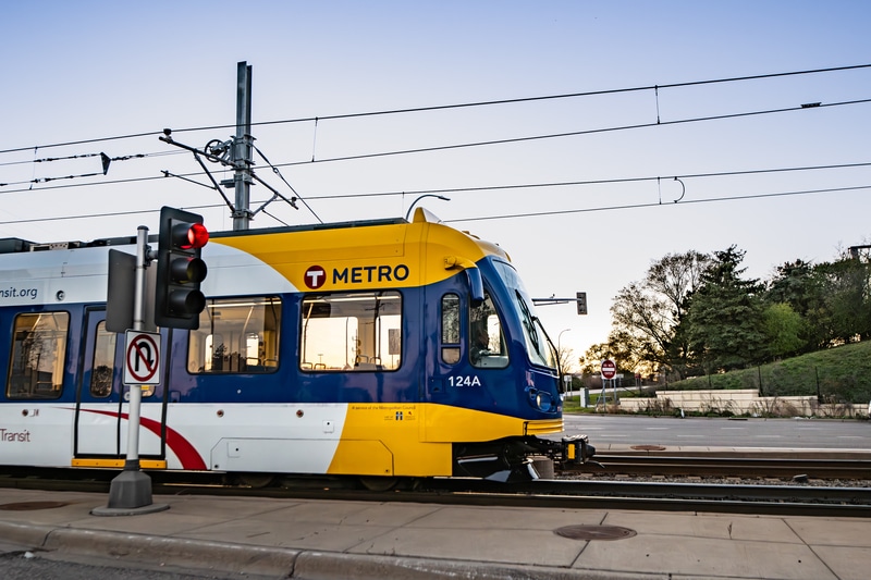 Light rail train-Minneapolis-St. Paul